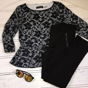 Ivanka Trump Lace Peplum Top